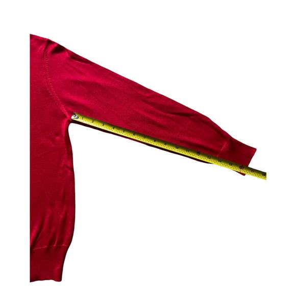 Composition Womens/Teen 100% Silk Red Mock Neck Sweater Medium Vintage - Picture 4 of 6